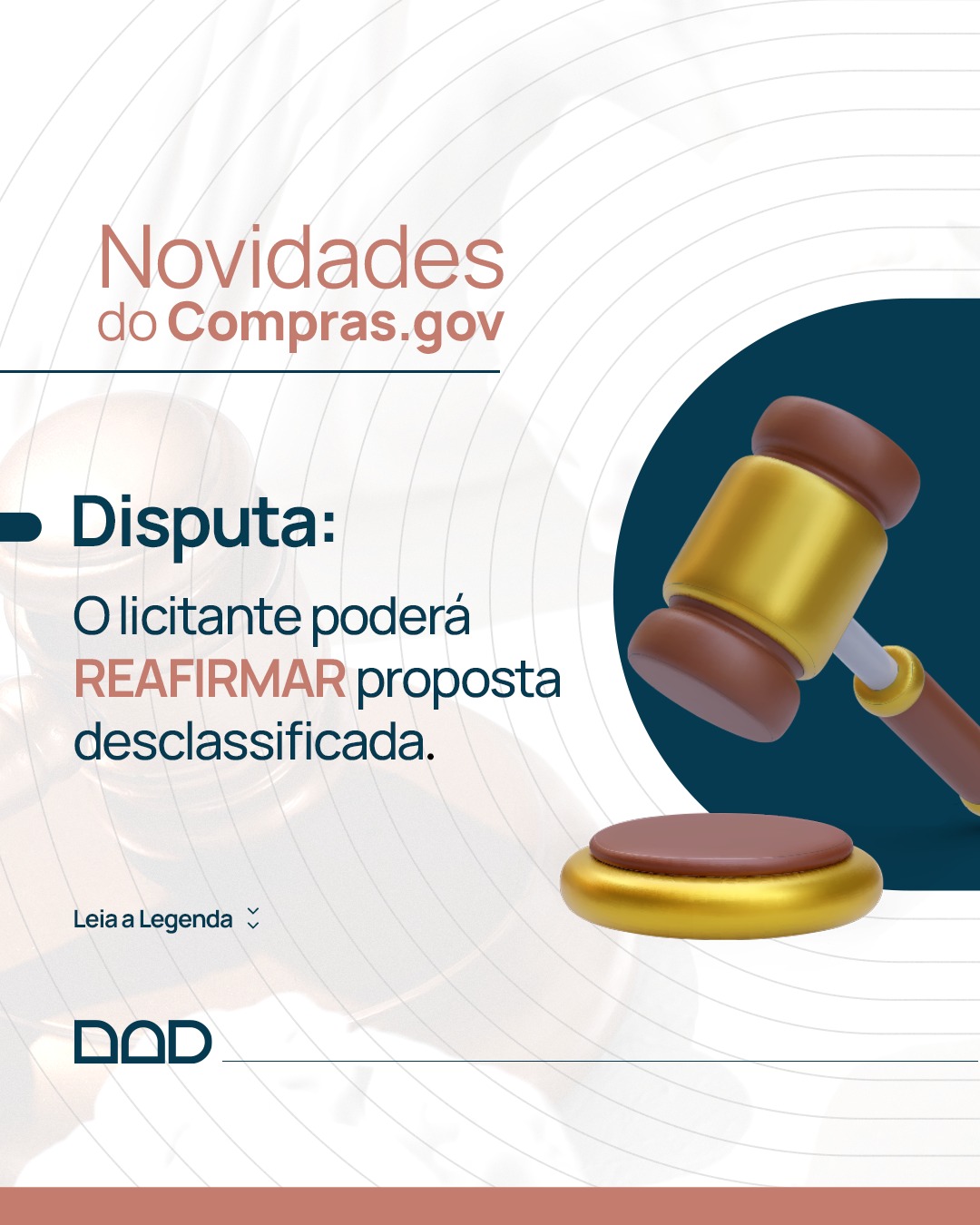 O licitante poderá REAFIRMAR proposta desclassificada